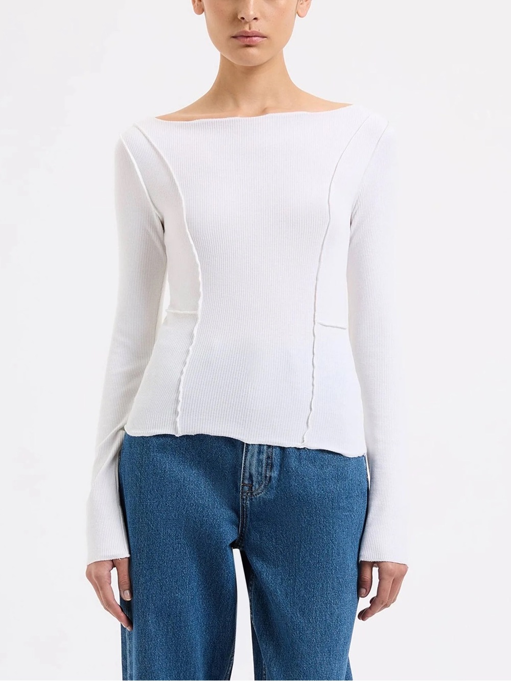 Nude Lucy Romee Top In Salt Size XS